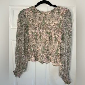 All together smocked paisley top by Sanctuary